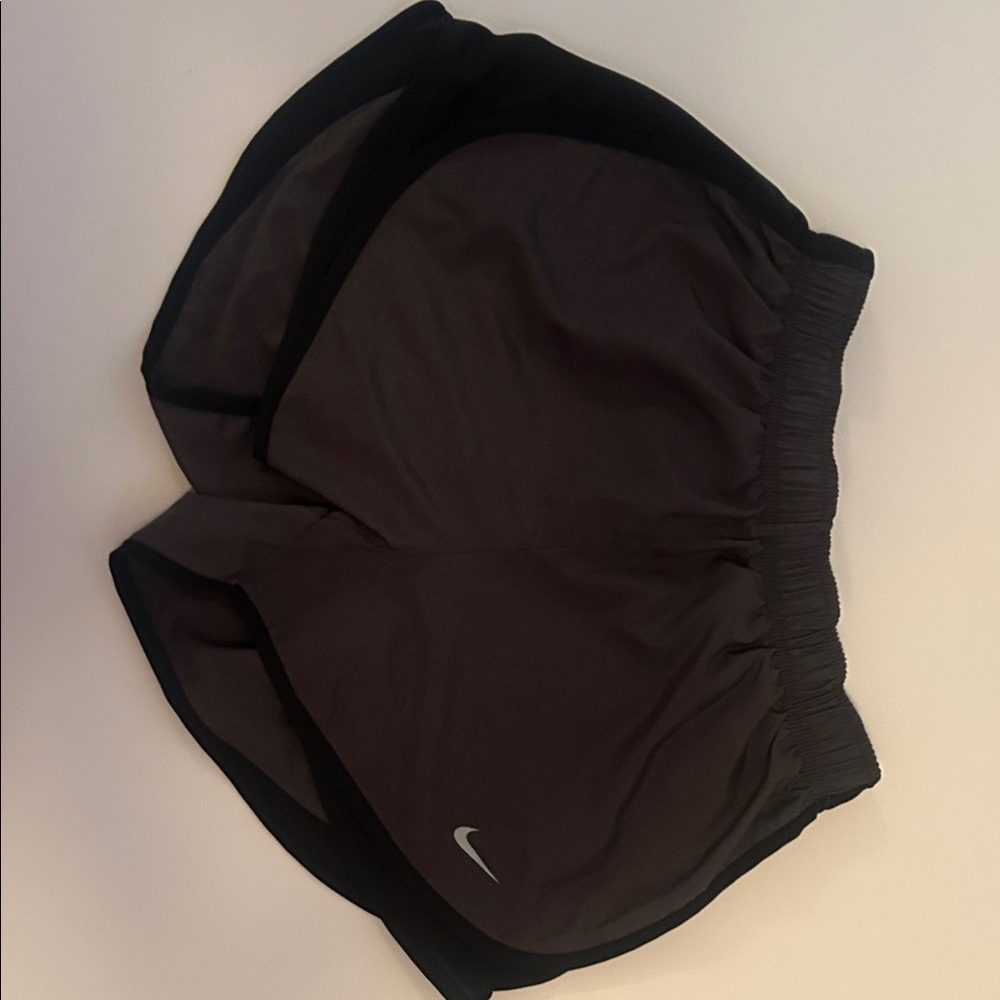Nike Women's Dark Gray and Black Athletic Shorts